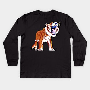 Saber-Toothed Tiger Kids Long Sleeve T-Shirt